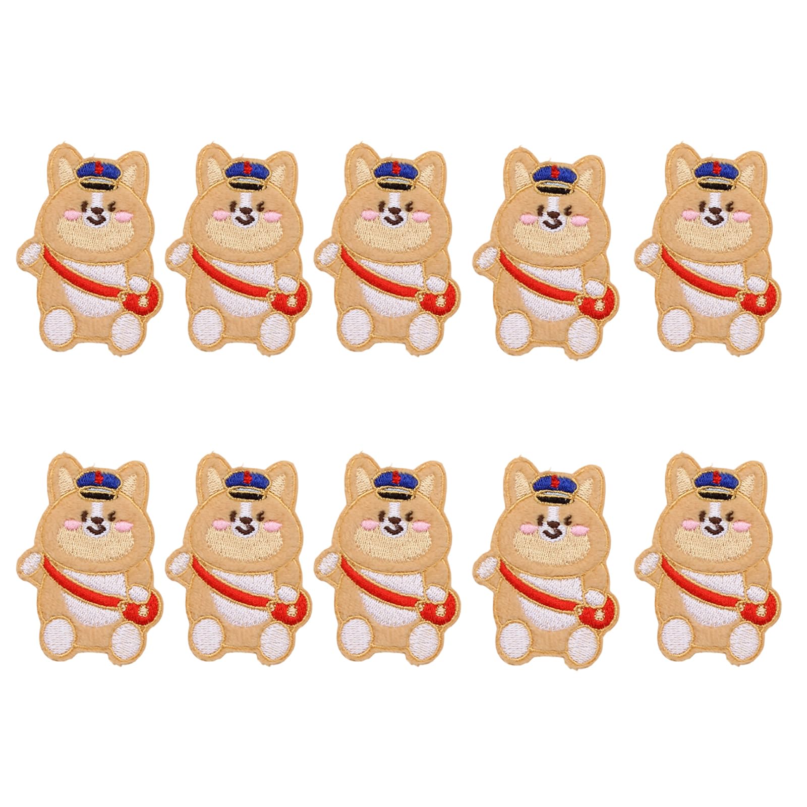 Tsophreniq 10Pcs Dog Embroidered Iron on Patches Adhesive Appliques for Jackets Bag Hat Cartoon Dog Embroidery Patches