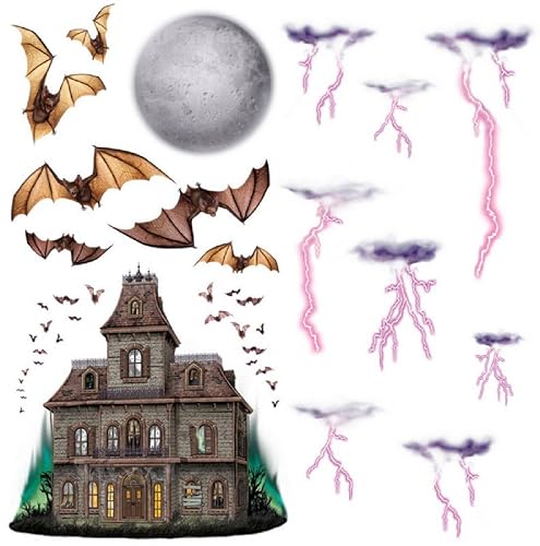 Haunted House & Night Sky Props Party Accessory (1 count)