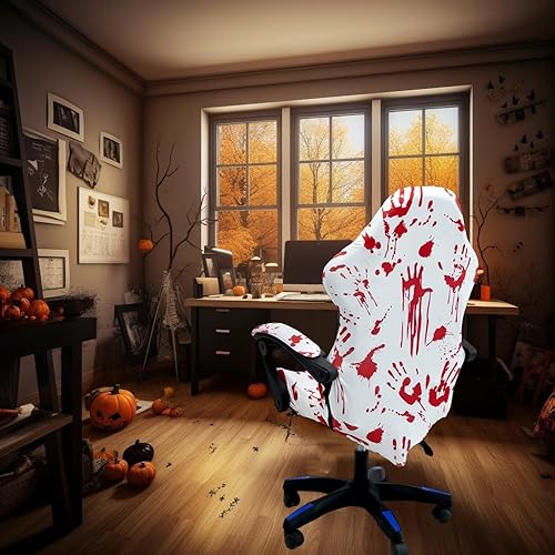 Miniatura 6 de Fundas para sillas de videojuegos, elásticas, extraíbles y lavables, fundas protectoras para sillas reclinables para computadora con funda para