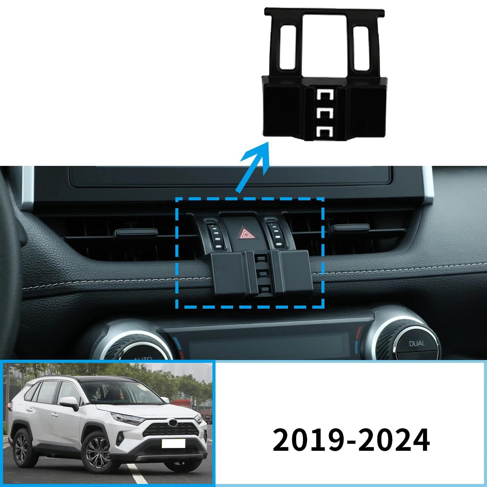 Uchwyt Samochodowy na Telefon dla Toyota RAV4 2019-2024, uchwyt samochodowy na telefon komórkowy, stojak na nawigację GPS (ładowanie)