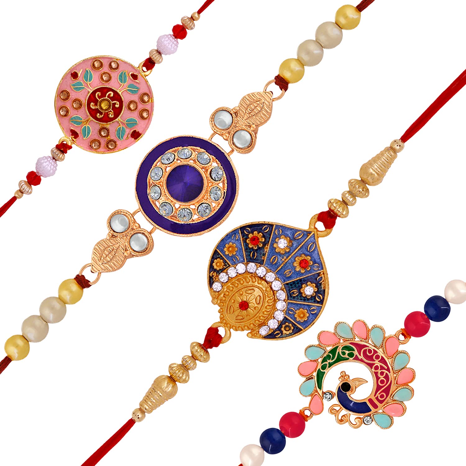 Mahi Combo of Meenakari Work Rakhis with Multicolor Crystal and Artificial Pearl for Brother (RCO1105219M) For Men (B097K7NZ1Y) Amazon Price History, Amazon Price Tracker