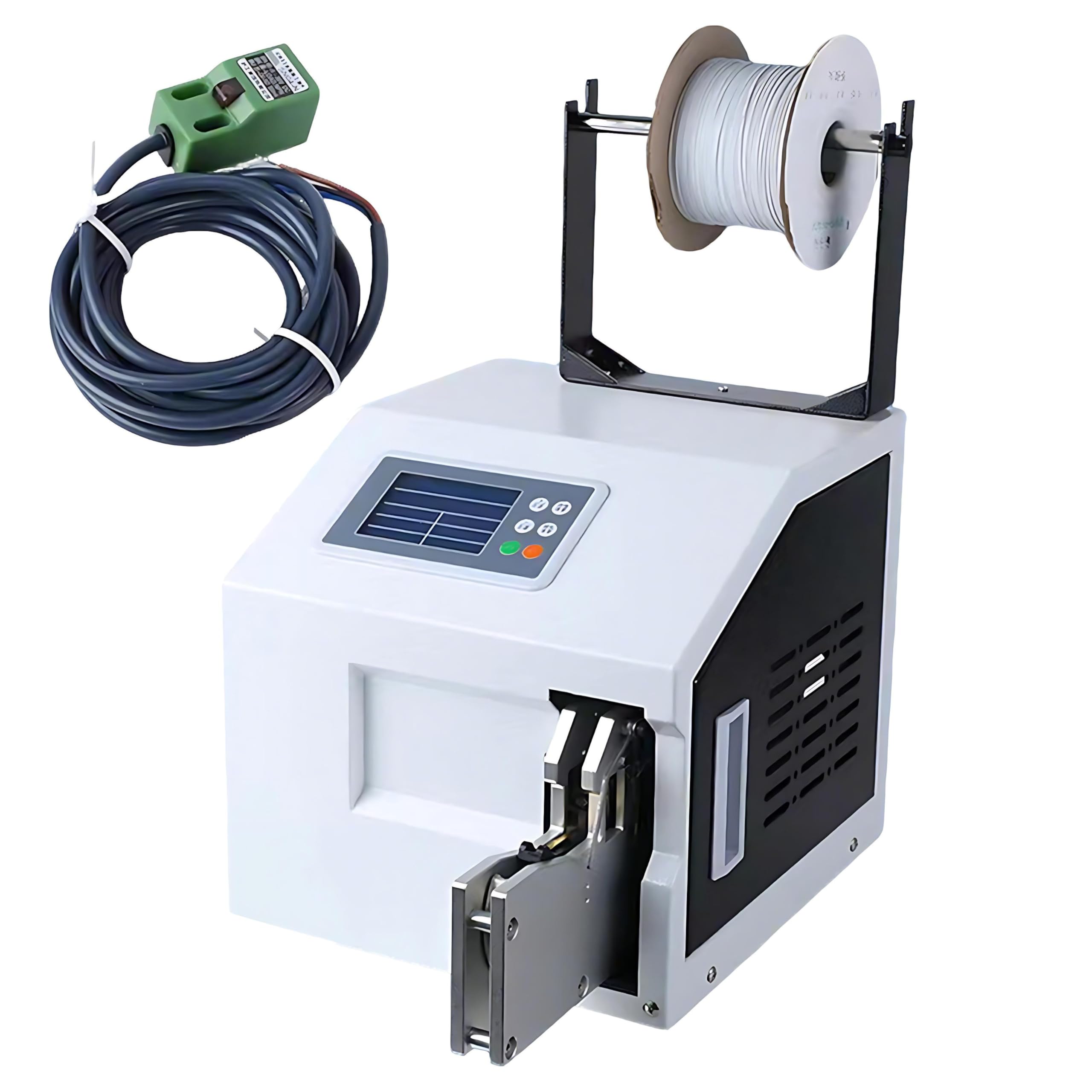 QIUNAOZI Automatic Twist Tie Machine for Food, Digital Screen Cable Tying Machine, Sensor Binding, Includes 1 roll of cable ties, for Food,Crafts,Stationery WireTyingMachine