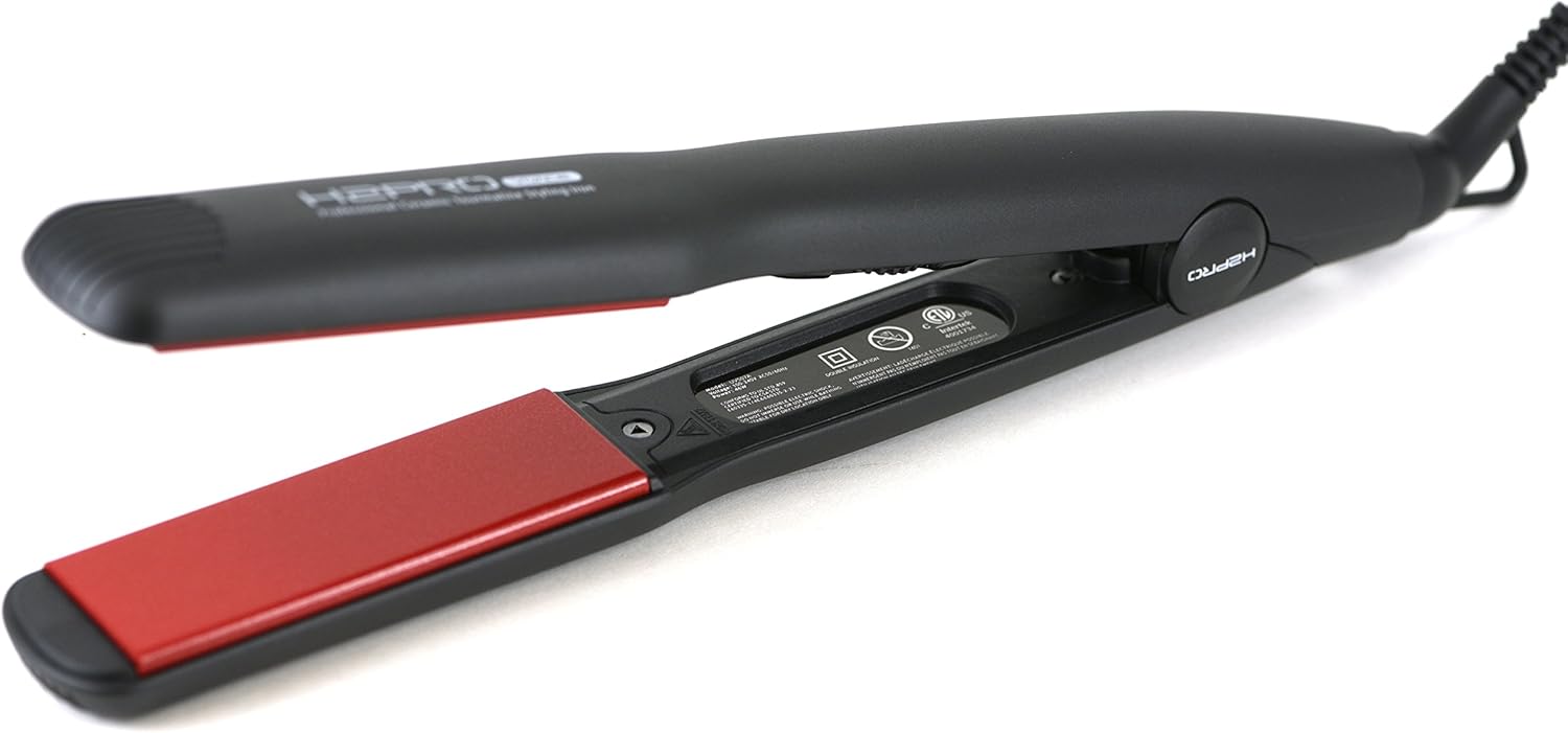 H2Pro Beauty Vivace Argan Oil Coated Plates Professional Ceramic Hair Iron Straightener Styling Iron 1.25 inch