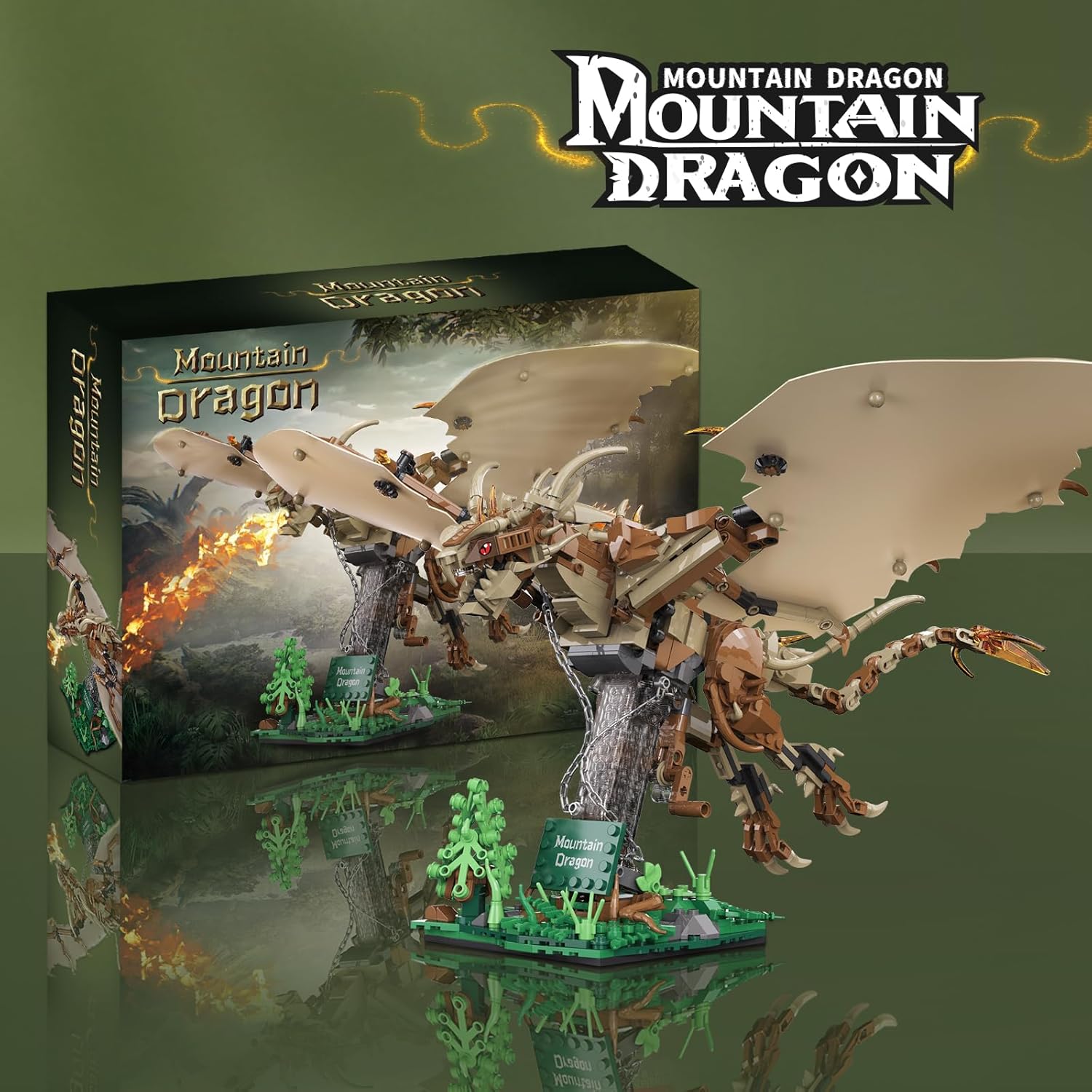 Medieval Castle Dragon Building Blocks Toys, Compatible with Lego Dragon Collection of Fire Dragon Building Set, Creative Gift for Boys and Girls Aged 8-14 & Adults