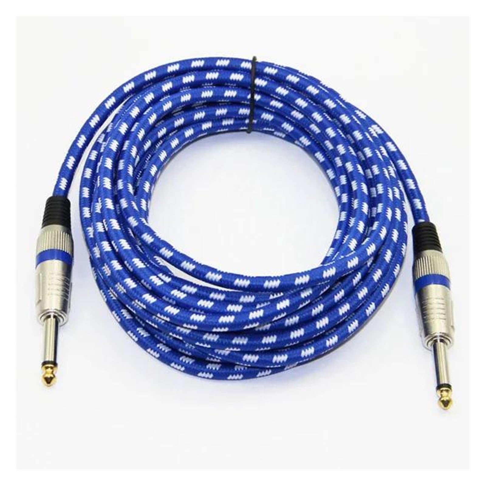 Professionelles Gitarren-Audiokabel Geflochtenes 6,5-mm-auf-6,5-mm-Audiokabel Mit 6,5-mm-Stecker Auf Stecker, Abgeschirmt Für Verstärker, E-Gitarren-Mixer (Color : B, Size : 6m)