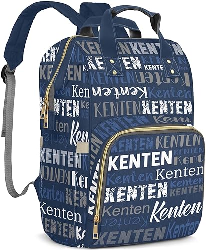 Miniatura 13 de Mochila de pañales personalizada de gran capacidad para bebé niño niña con nombre, bolsa de bebé personalizada impermeable para mamá, bolsa de Rosa