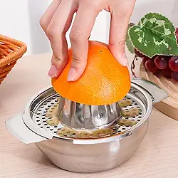 Espremedor manual de frutas limão laranja 304 de aço inoxidável para cozinha doméstica, pequeno espremedor de mão criativo