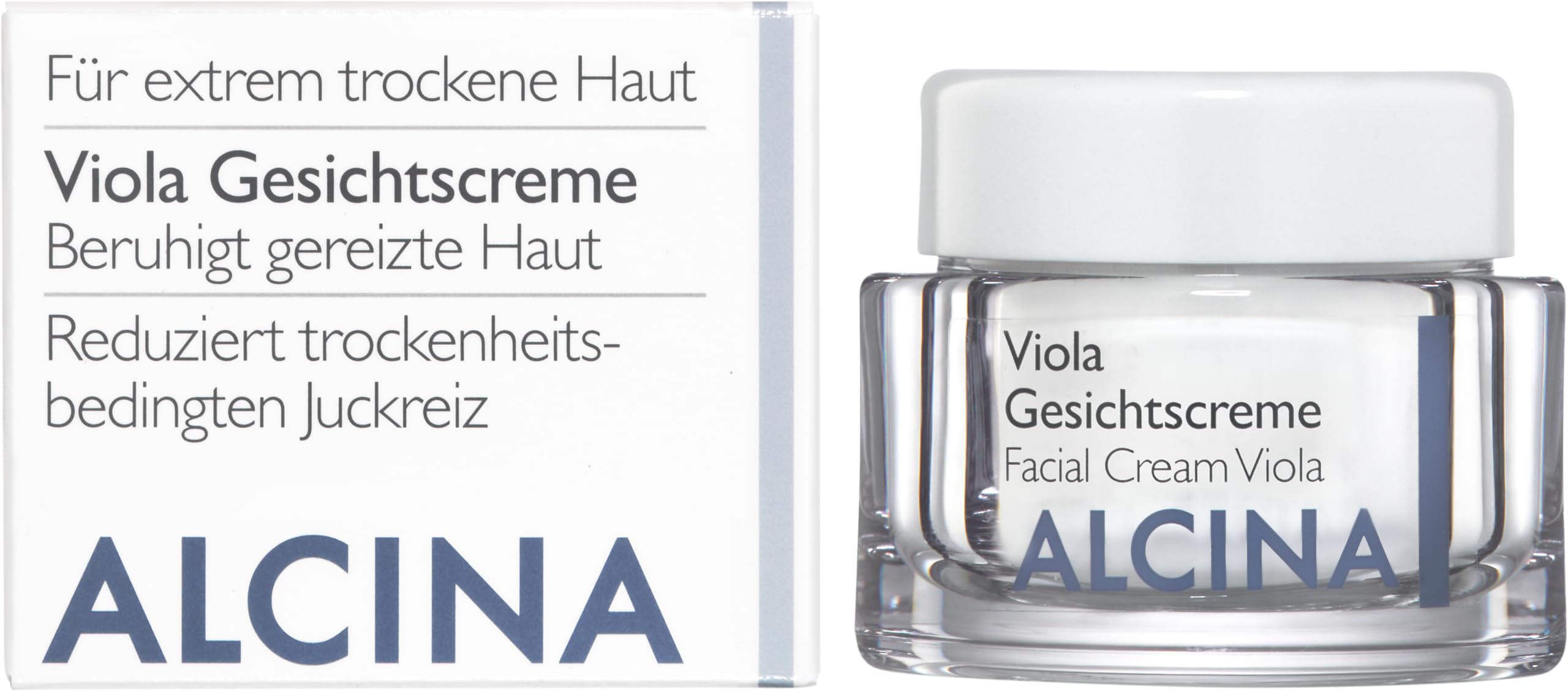 ALCINA Viola Face Cream - 1 x 50 ml - Dry Skin - Reduces Dryness Related Itching - Protects Against Dandruff