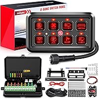 Vista 13 de Nilight Panel de Interruptores de 6 Posiciones Sistema de Relé de Control de Circuito Universal con Arnés de Cableado con Fusible LED Pod Regulable