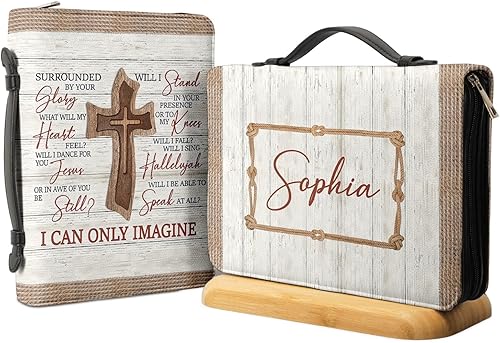 Miniatura 1 de GodlyBible - Funda de cuero personalizada para la Biblia, regalos cristianos para mujeres, hombres, regalos religiosos motivacionales, fe, fe, solo