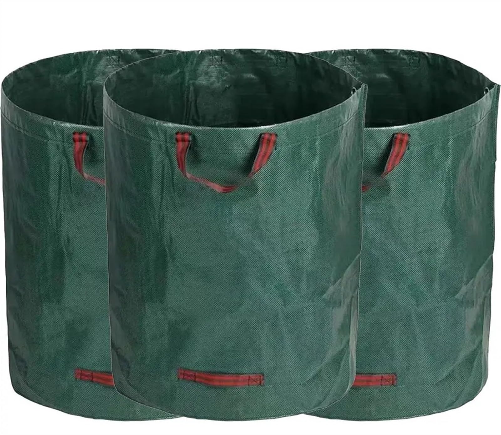 Juego de bolsas de basura de jardín grandes de 400 L, reutilizables, contenedor de recogida de desechos de hojas para patio, malas hierbas, contenedor de almacenamiento duradero para limpieza de