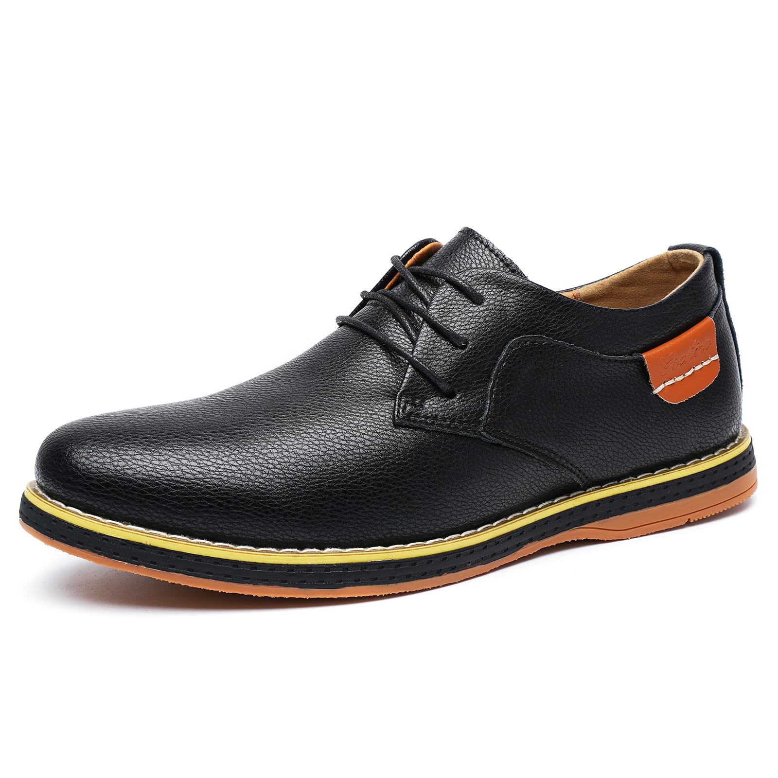 Casual Shoes Genuine Cow Leather Black Yellow Lemaire Cow Leather Square Derby shoes - Black | Garmentory main image 2