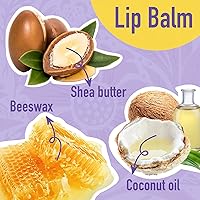 Vista 5 de AZEN 24 Pack Lip Balm Bulk, Moisturizing Lip Balms for dry cracked lips, Valentines Gifts Easter Basket Stuffers - 12 Flavors