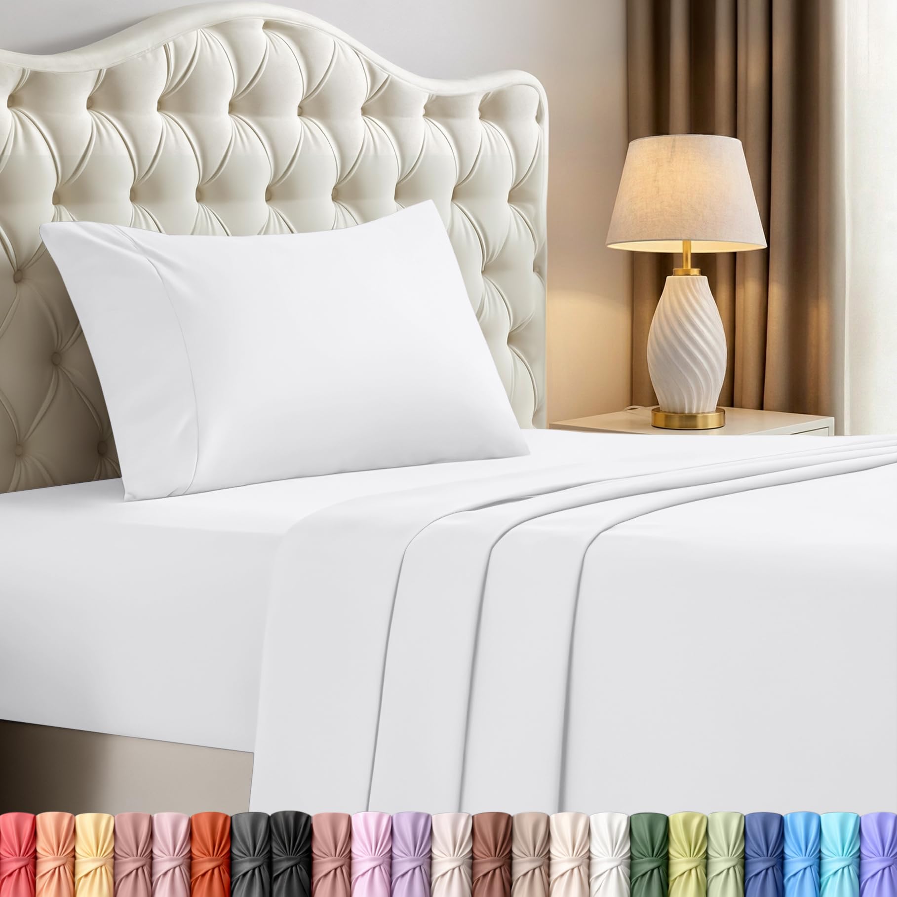 Utopia Bedding Twin XL Sheets - 3 Piece Bedding - Brushed Microfiber - Shrinkage and Fade Resistant - Easy Care (Twin XL, White)
