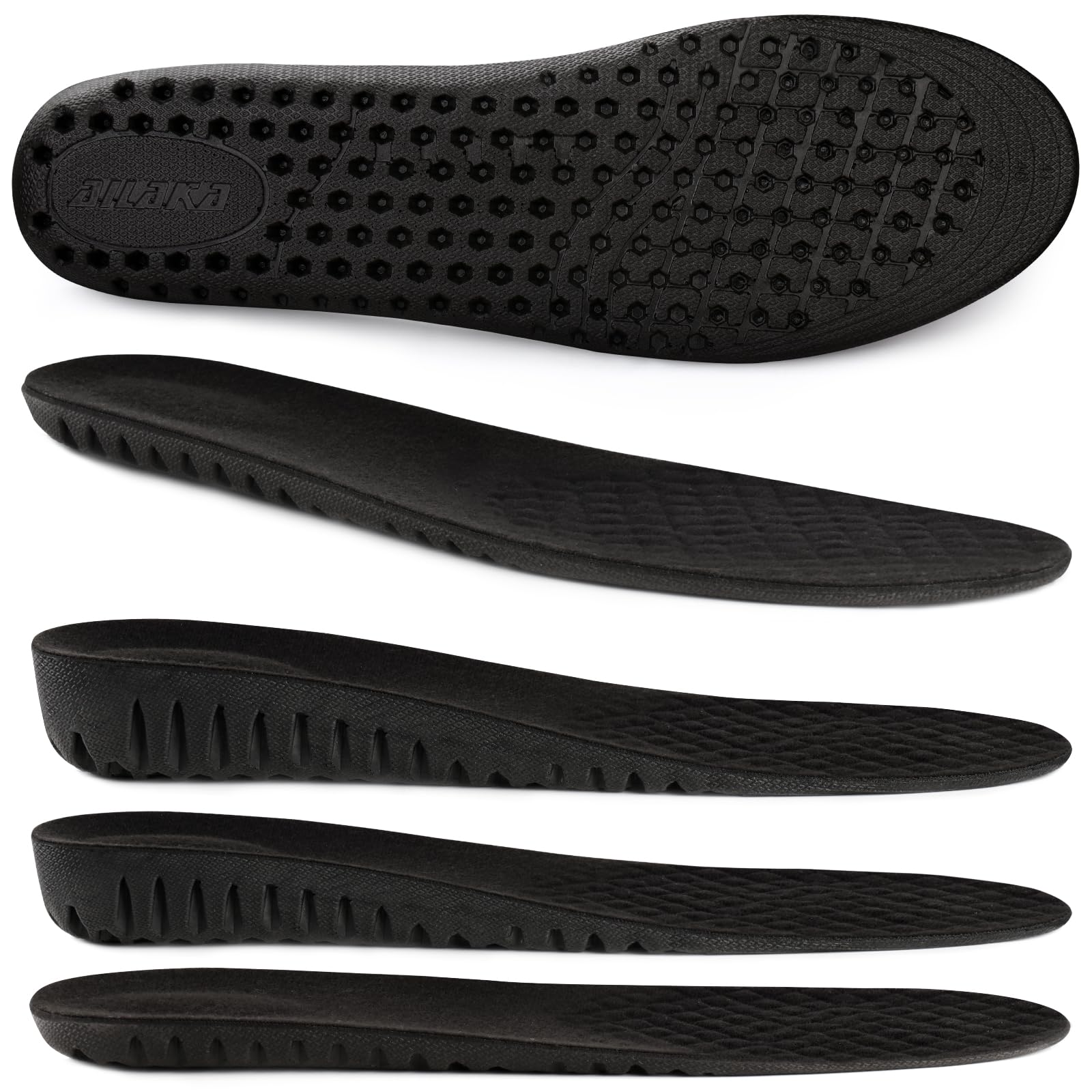 Photo 1 of Ailaka Height Increase Insoles for Men Women, Honeycomb Shock Absorbing Cushion Insoles, Replacement Full Length Sports Shoe Height Inserts Height Elevation
