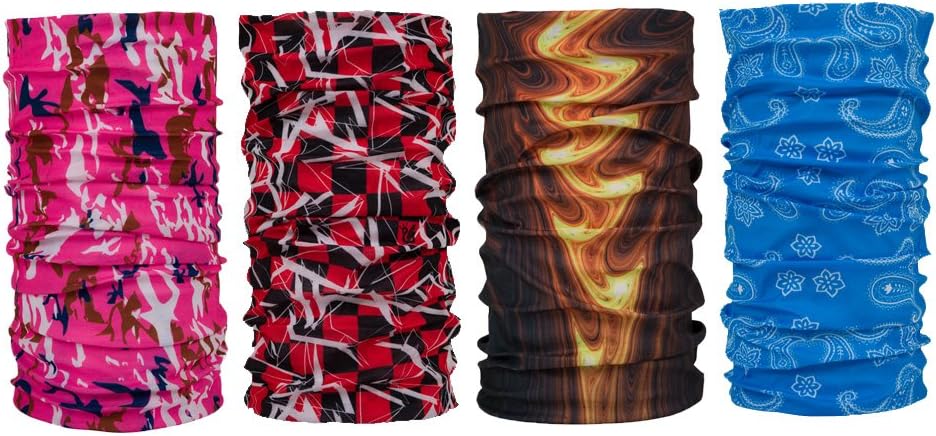 Veronz™ 4 Pc. Bandana Style Multifunctional Headwear Headband Scarf Wrap