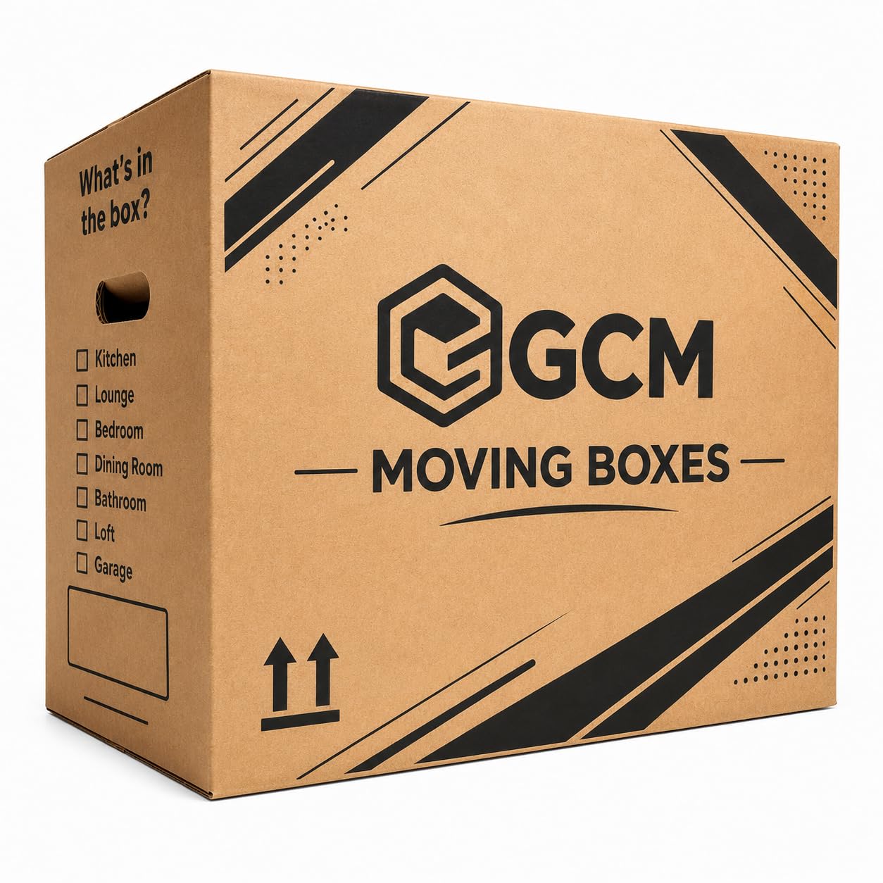 GCM - Extra Large Strong Cardboard Moving Boxes with Carry Handles, 52cm x 52cm x 40cm, Heavy Duty Packing Boxes for Moving House and Storage, Large Removal Boxes (25 Pack) — image 1