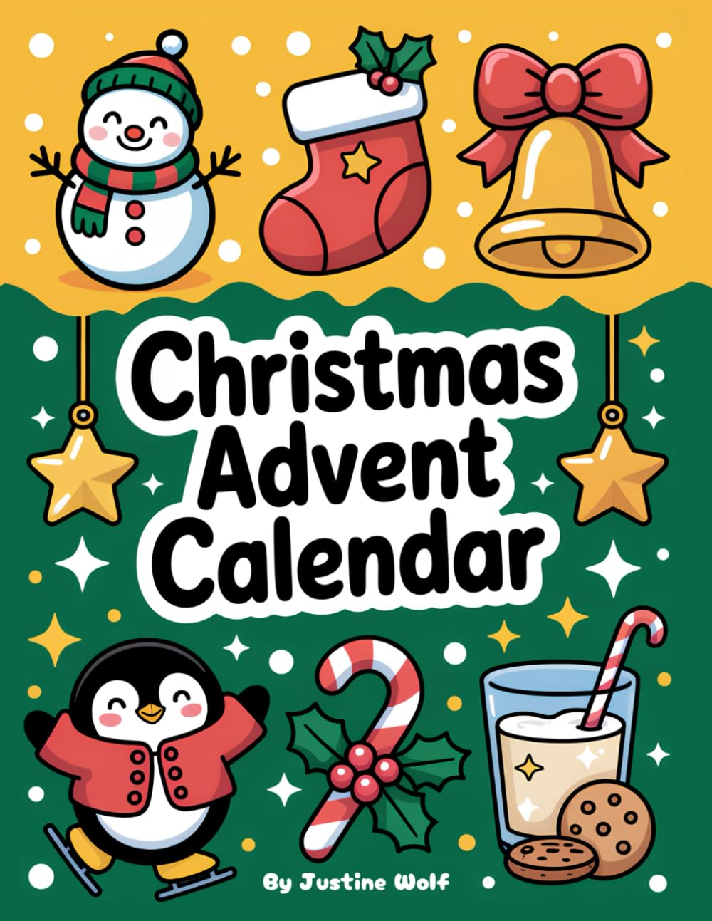 Christmas Advent Calendar: Coloring Book with 25 Simple & Festive Illustrations + Bonus Pages! Daily Holiday Countdown Fun for Kids and the Whole Family