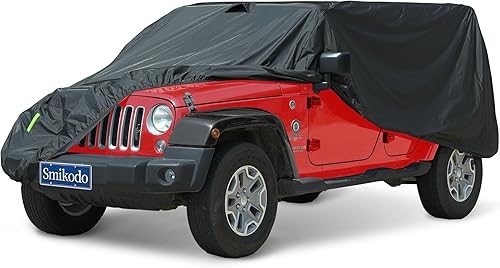 Smikodo Wrangler Unlimited - Funda impermeable para automóvil, SUV, impermeable, resistente al viento, a prueba de viento, personalizada para