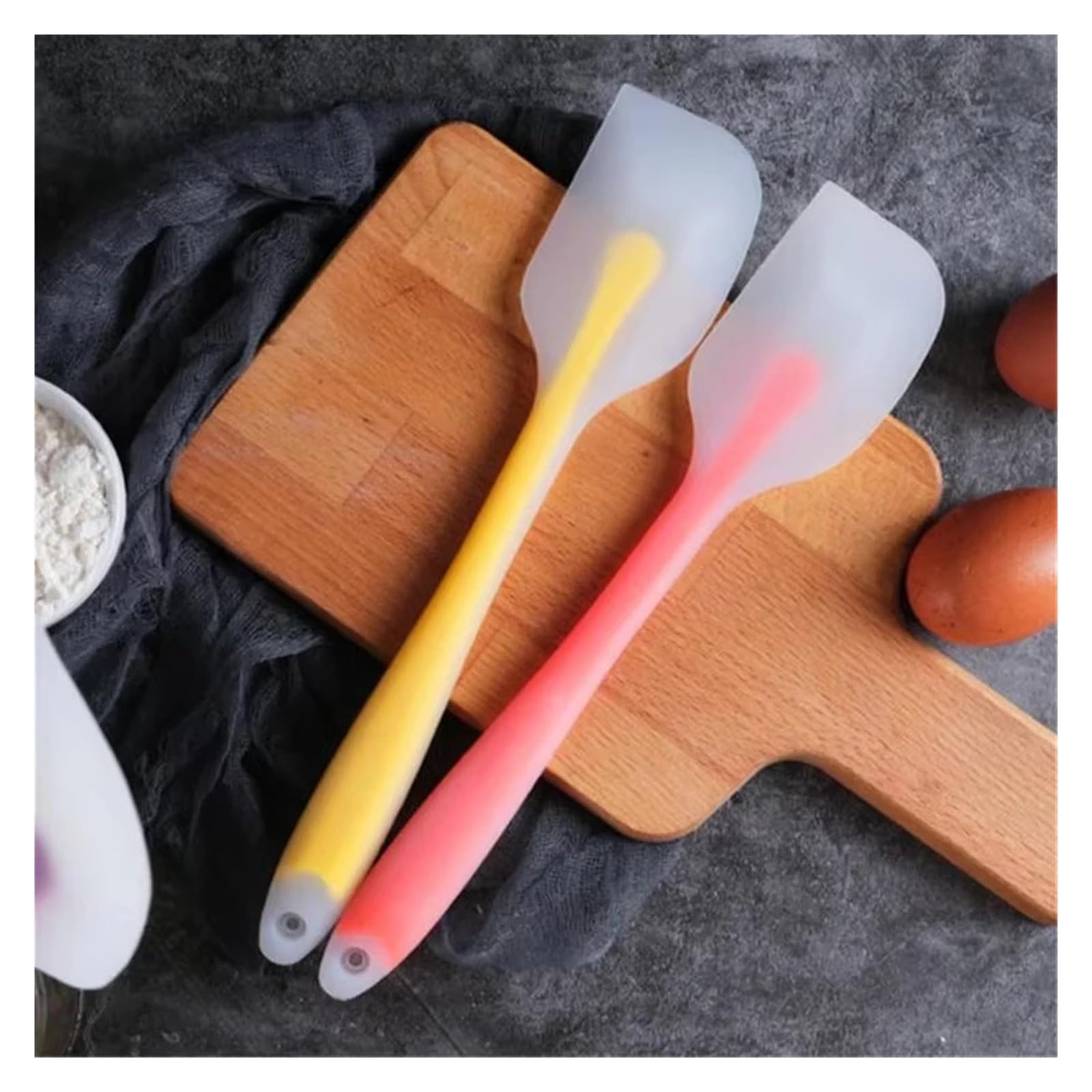 Compatible con raspador de silicona, masa repostería antiadherente semitransparente, mezclador crema for pasteles, espátula for hornear mermeladas, utensilios cocina(Blue 5 pack)