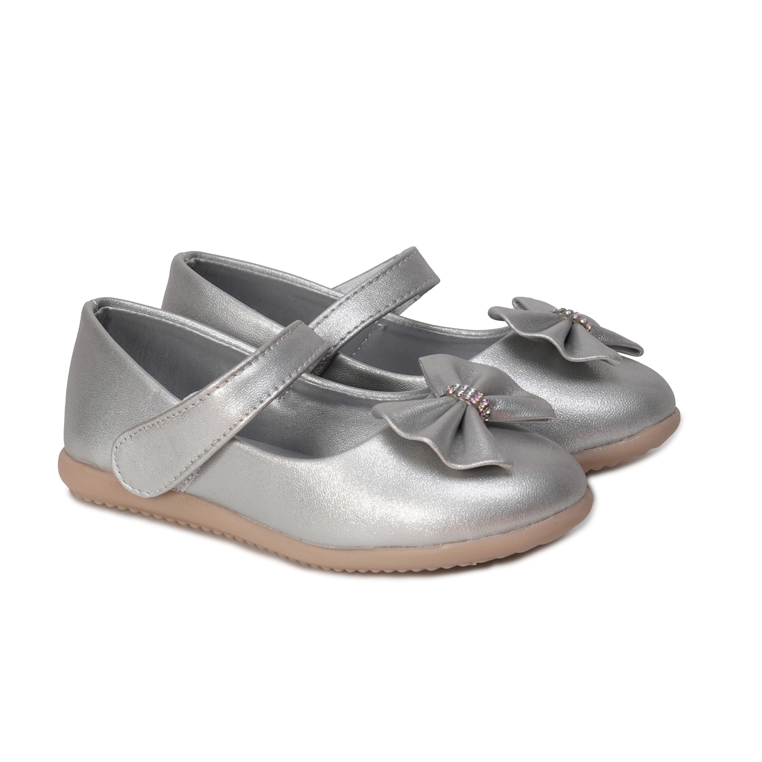 Girls Synthetic Leather Hook & Loop Ballerinas/Belly Sandal-BT4049-image-21