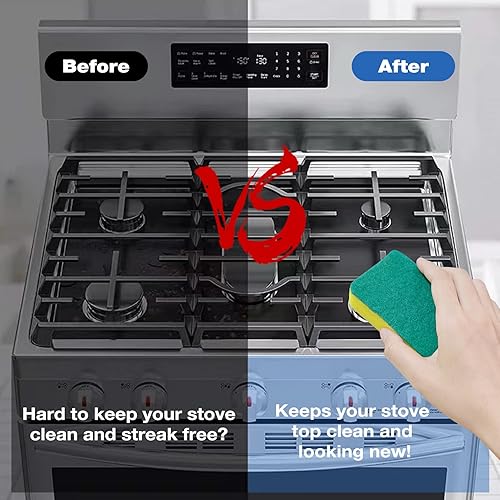 Miniatura 4 de Funda para estufa de gas, fundas para quemadores superiores (paquete de 5) protectores para estufa de gas Samsung, alfombrillas para estufa