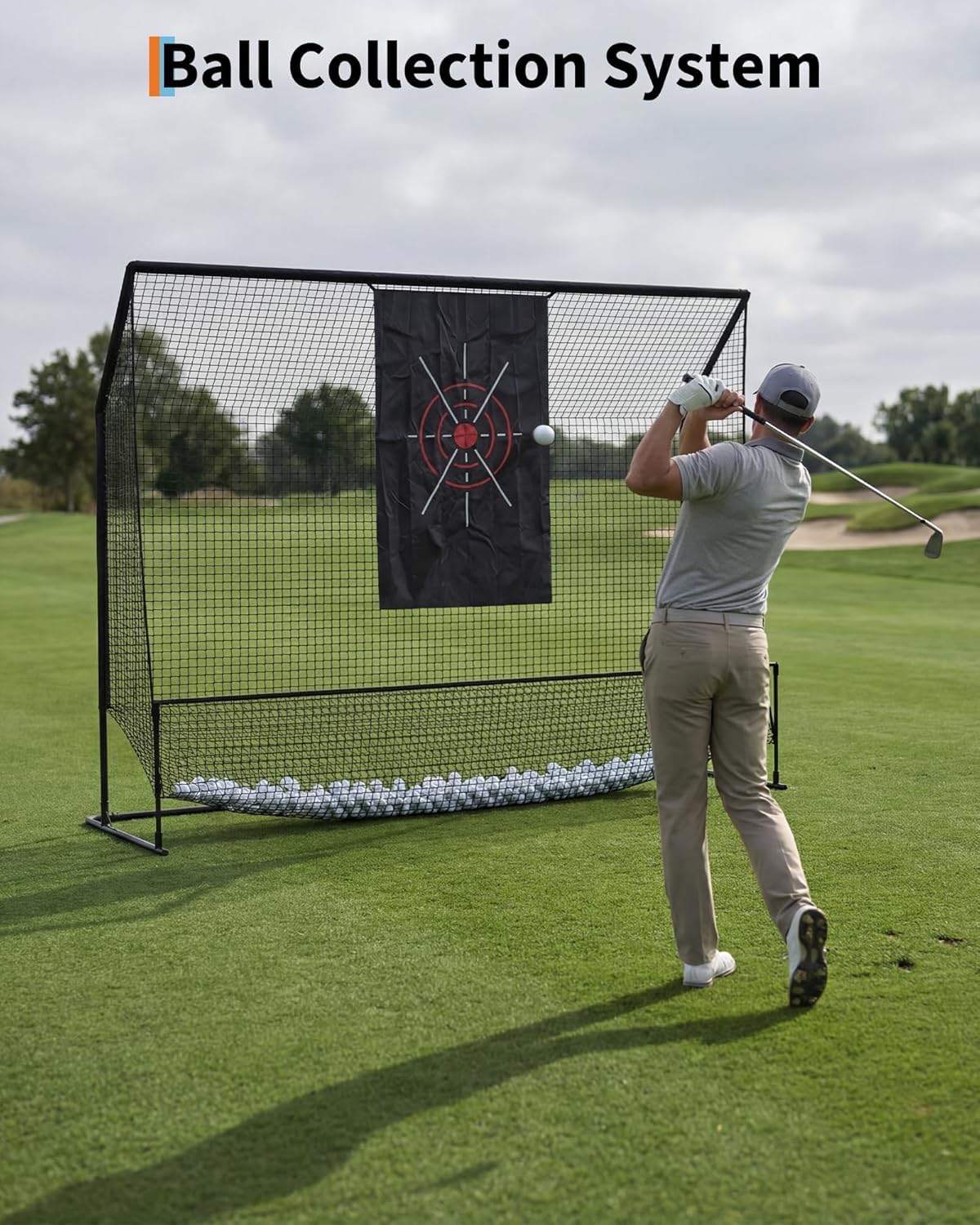 GarveeHome Golfnetz 304 x 228Cm Golfschlägernetz Mit Mehreren Zielen Golf Übungsnetz Für Abschläge Und Chippen Im Garten, Indoor- Und Outdoor-Golf-Schlagnetz Mit Tagbares Schwungtrainingsgerät