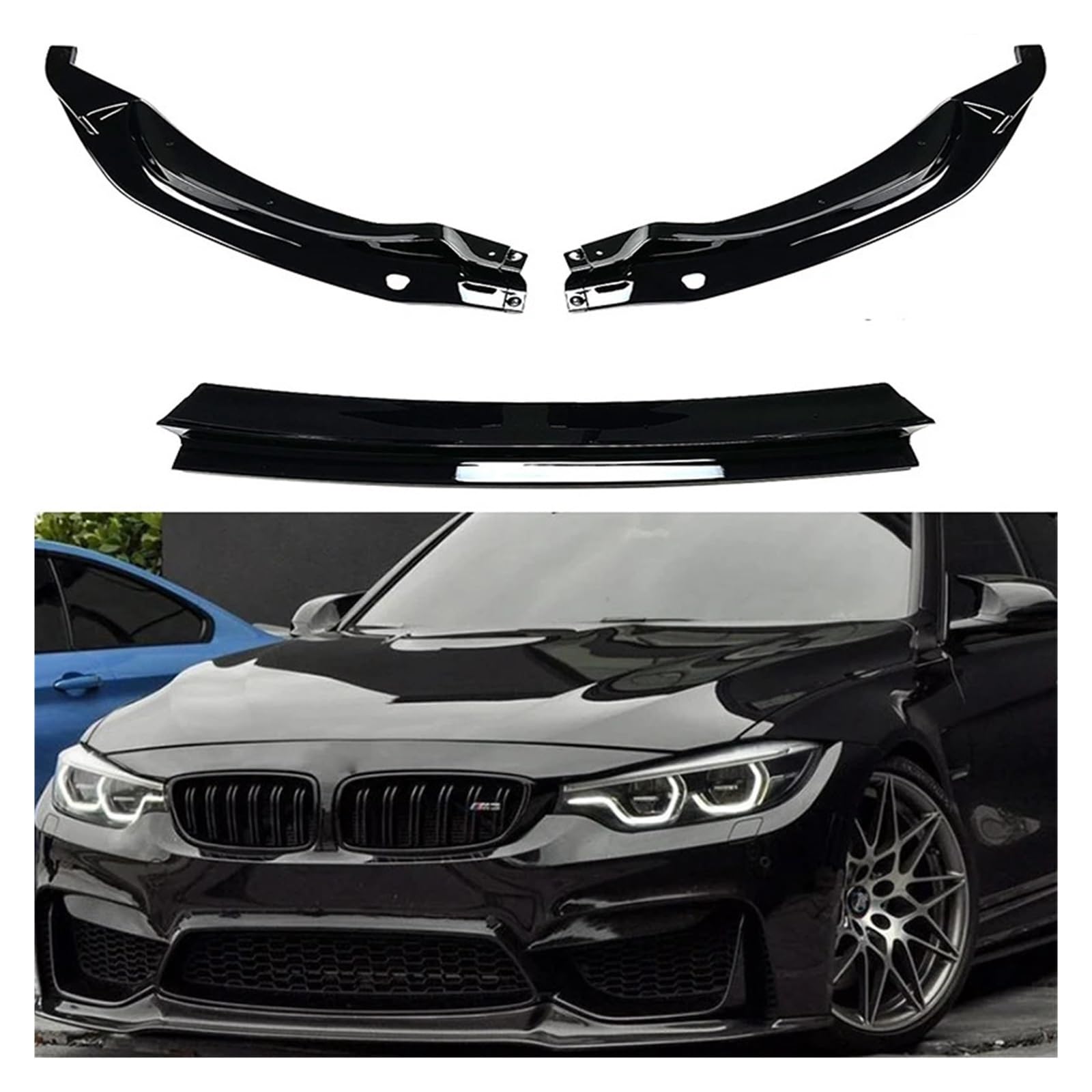 Przedni Zderzak Spoiler Kompatybilny z BMW 3 M3 F80 4 M4 F82 F83 2015-2020