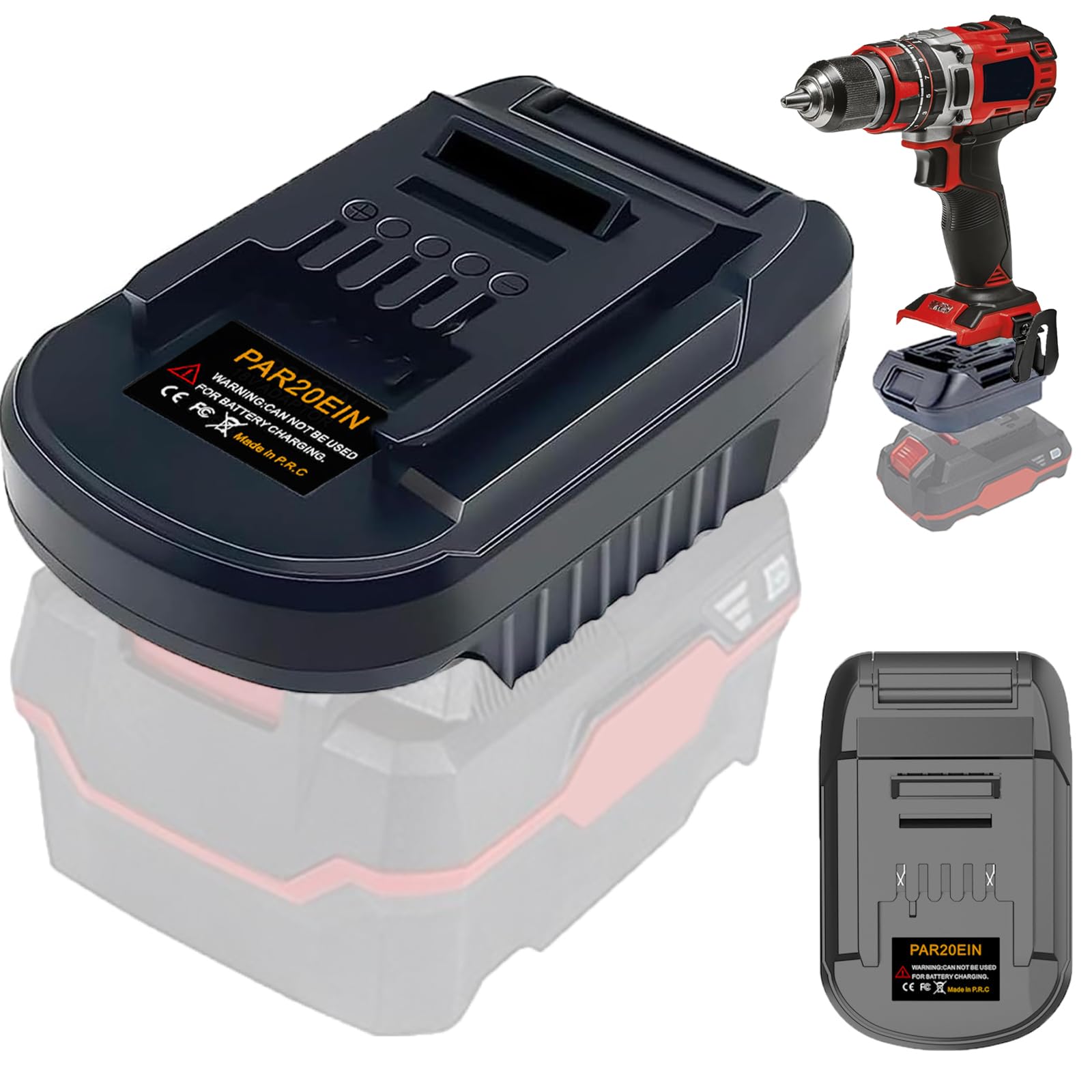 TPDL Adaptador de batería para Parkside a Einhell Power Tool, convertidor adaptador de batería para Parkside XTEAM Series 20 V PAP 20 B1 B3 A1 para Einhell PXC 18 V Li-Ion Power Tool