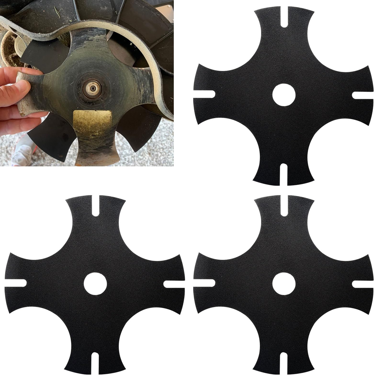 613223 Star Edger Blade (8 x 1 agujero central) universal para Ryobi 613223 Craftsman 85719 79240 Echo 720-237-001 St-ihl 4133-713-4101 Maruyama 216062, etc., endurecido de alta resistencia Corte