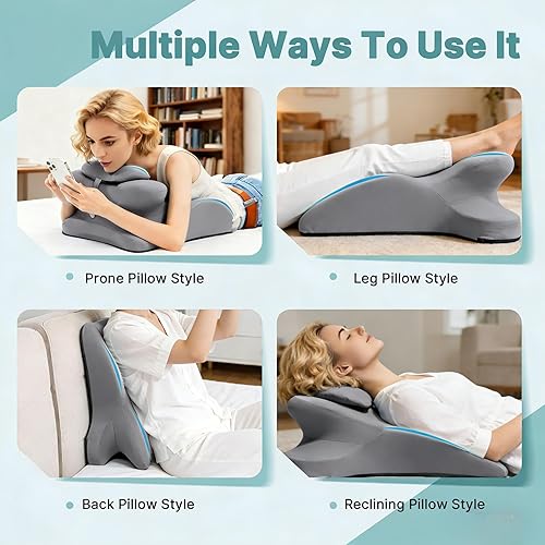 Miniatura 6 de Almohadas de 27 en ángulo de posición perfecta para parejas, posición perfecta al instante, cojín de espuma viscoelástica para apoyo de intimidad y