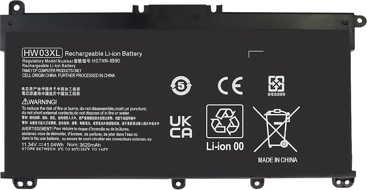 HW03XL Laptop Battery 41.04Wh for HP Pavilion 15-EG 15-EH 17-CN 17-CP 15-eg0xxx 15-eg0073cl 15-eg0053cl 15-eg1053cl 15t-eg000 15-eh1xxx High Performance