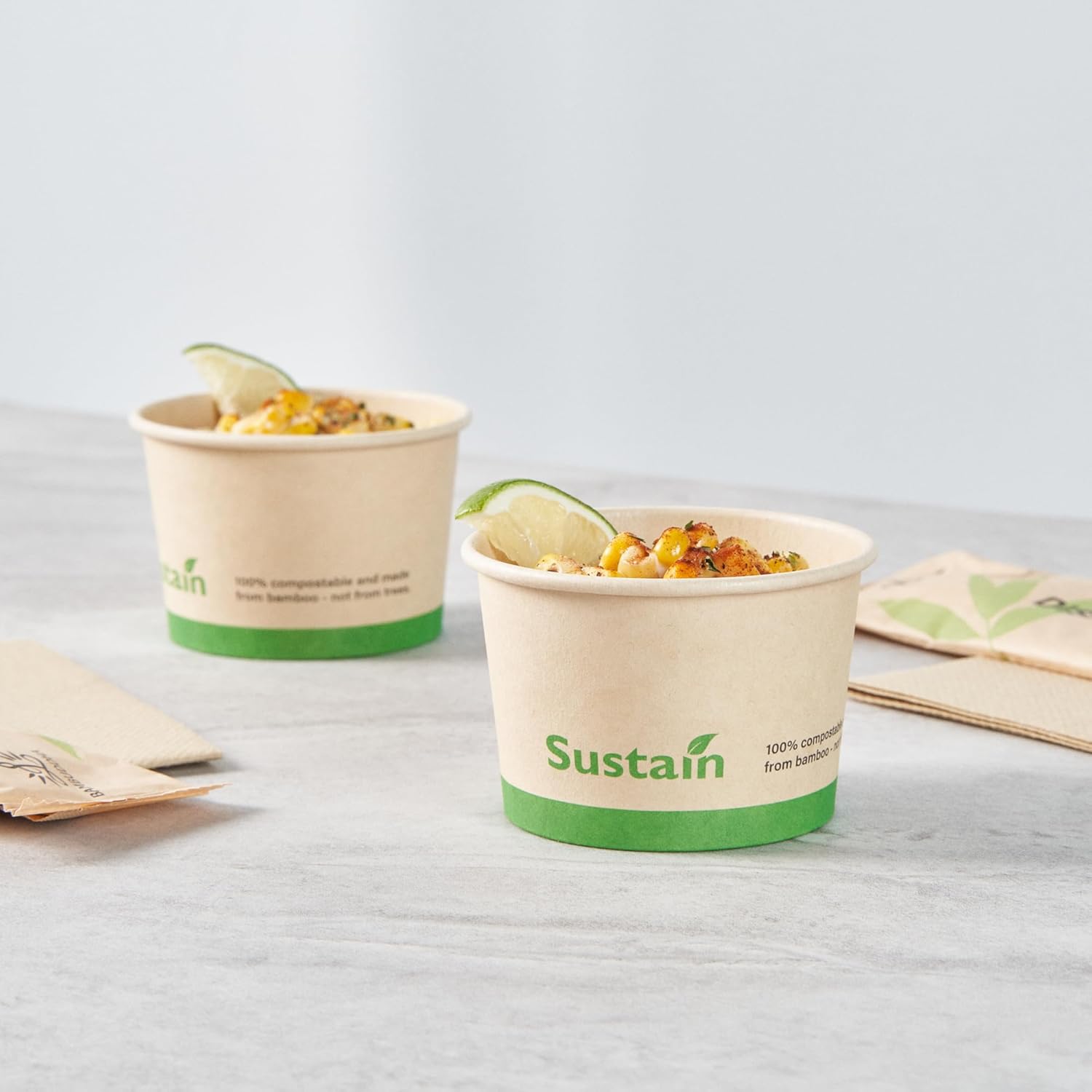 Restaurantware Paper Cups 200 Pack of 4 oz Paper Disposable To Go Cups Greaseproof Sustainable Bamboo To Go Cups PLA Lining Kraft