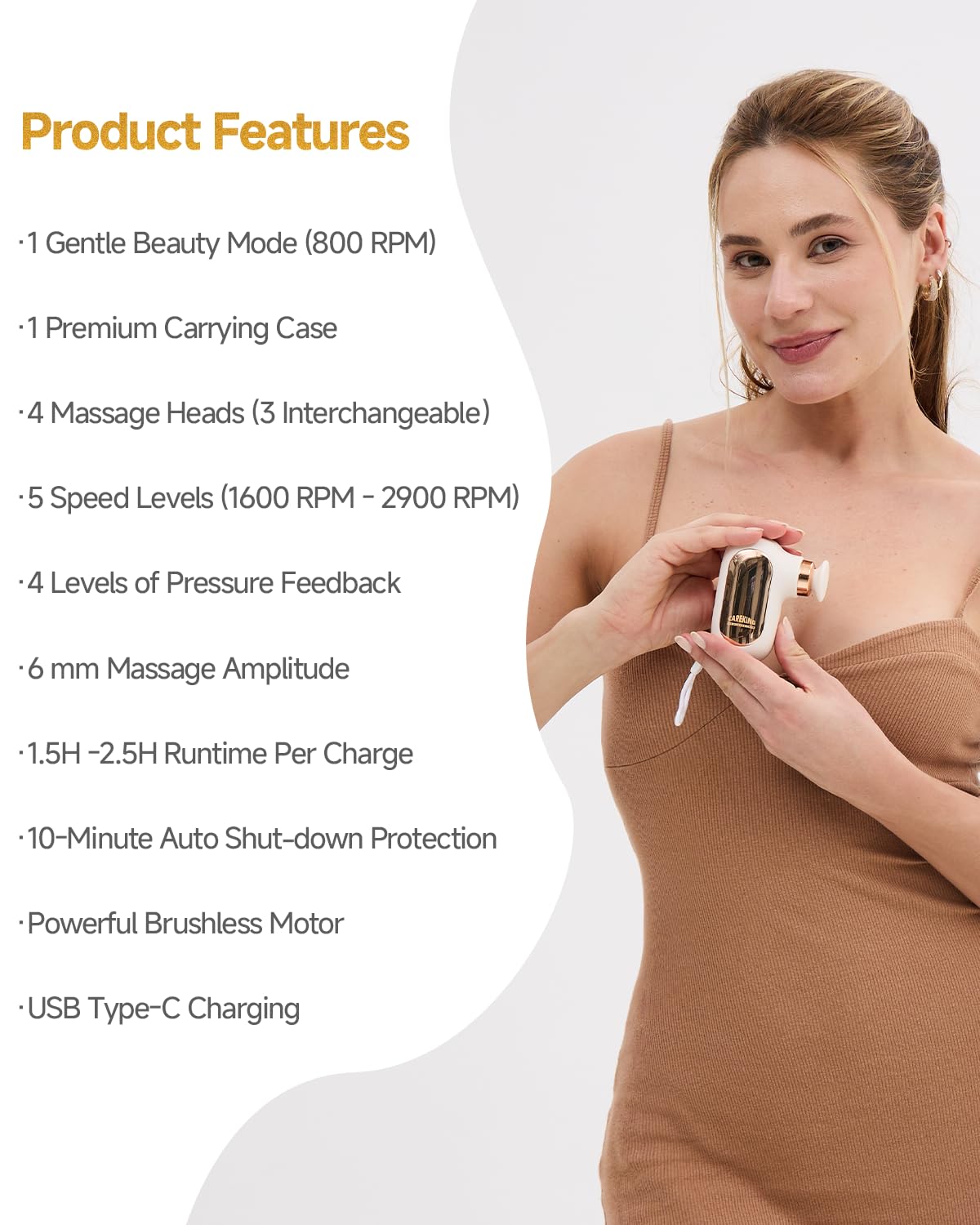 Mini Massage Gun Travel Size, Powerful Small Massager FSA-HSA Eligible