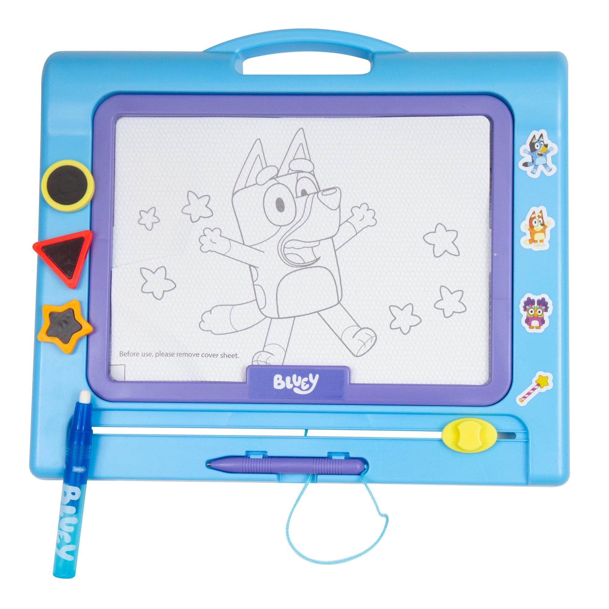 Giochi Preziosi - Bluey Giant Magnetyczna Tablica Do Rysowania Ulubionych Postacie Z Serii, Zawiera Trzy Śliczne Magnesy, Dla Dzieci Od 3 Lat, Bly17000