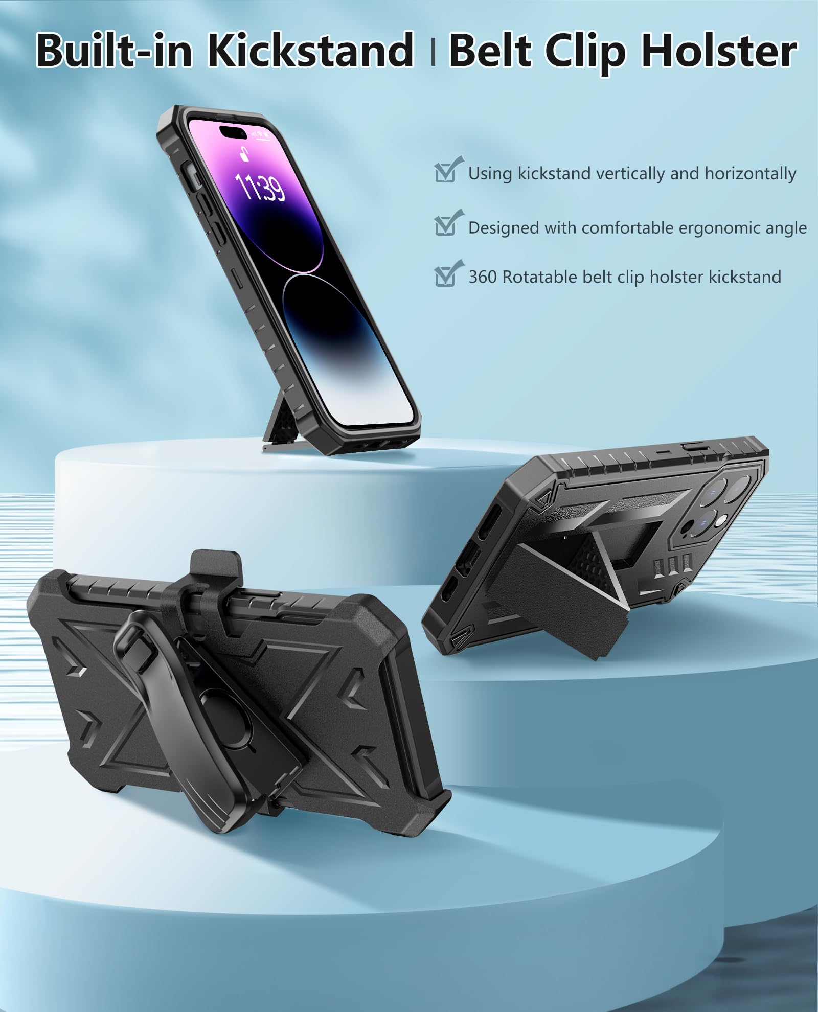 FNTCASE for iPhone 14 Pro Max Case: Military Grade Drop Protection