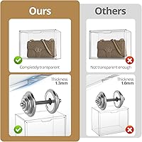 Vista 4 de Clear Plastic Storage Bins - Acrylic Display Case with Magnetic Door, Purse Organizer for Closet: Stackable Display Box for Collectibles, Book