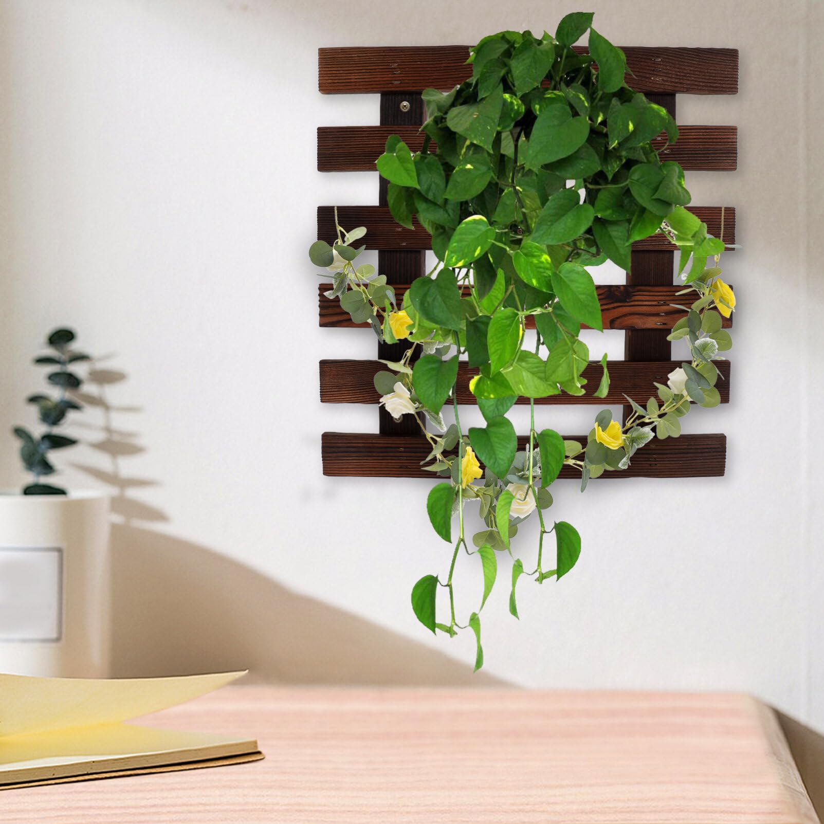 Wall Planter ShopLaLa - Wooden Hanging Planter For Indoor Plants Plant ...