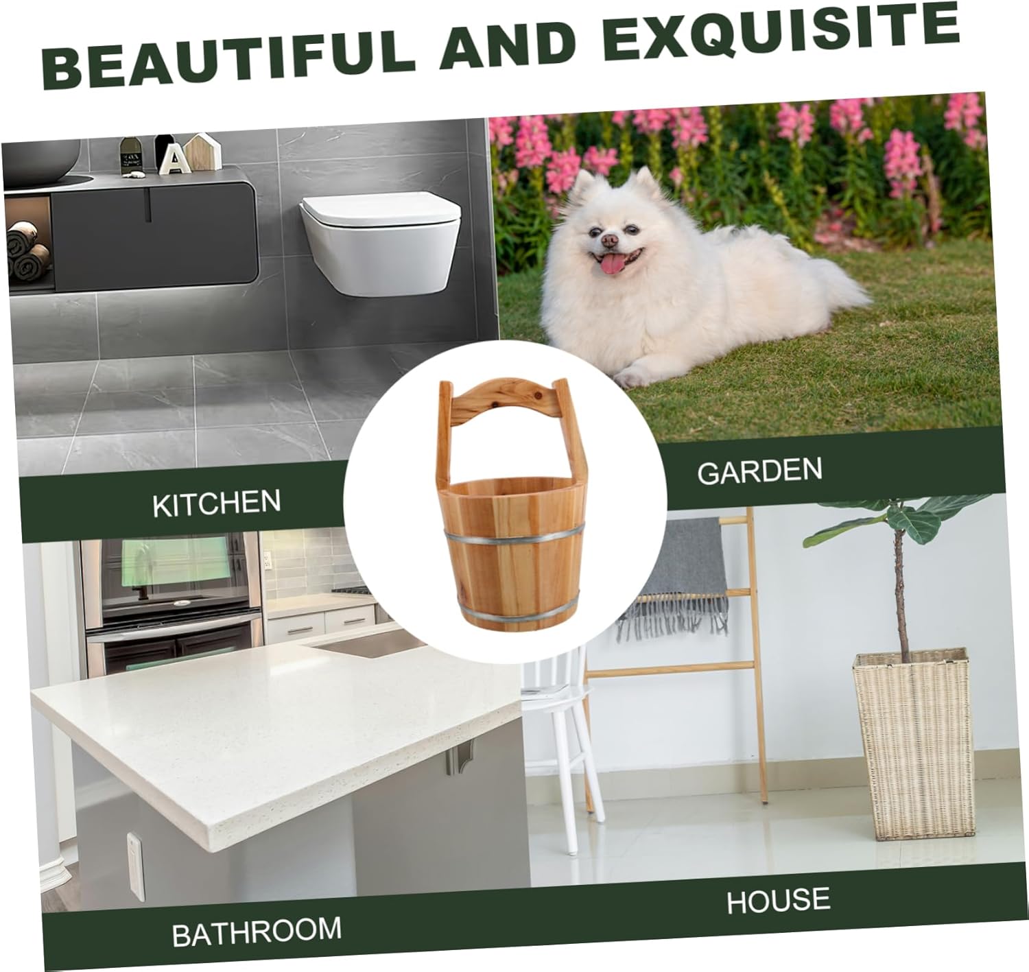 Kisangel Portable Hot Tub Barrel for Soaking Durable Leakproof Design Natural Wood Spa Accessories for Adults Minimalist Style Convenient Bathing