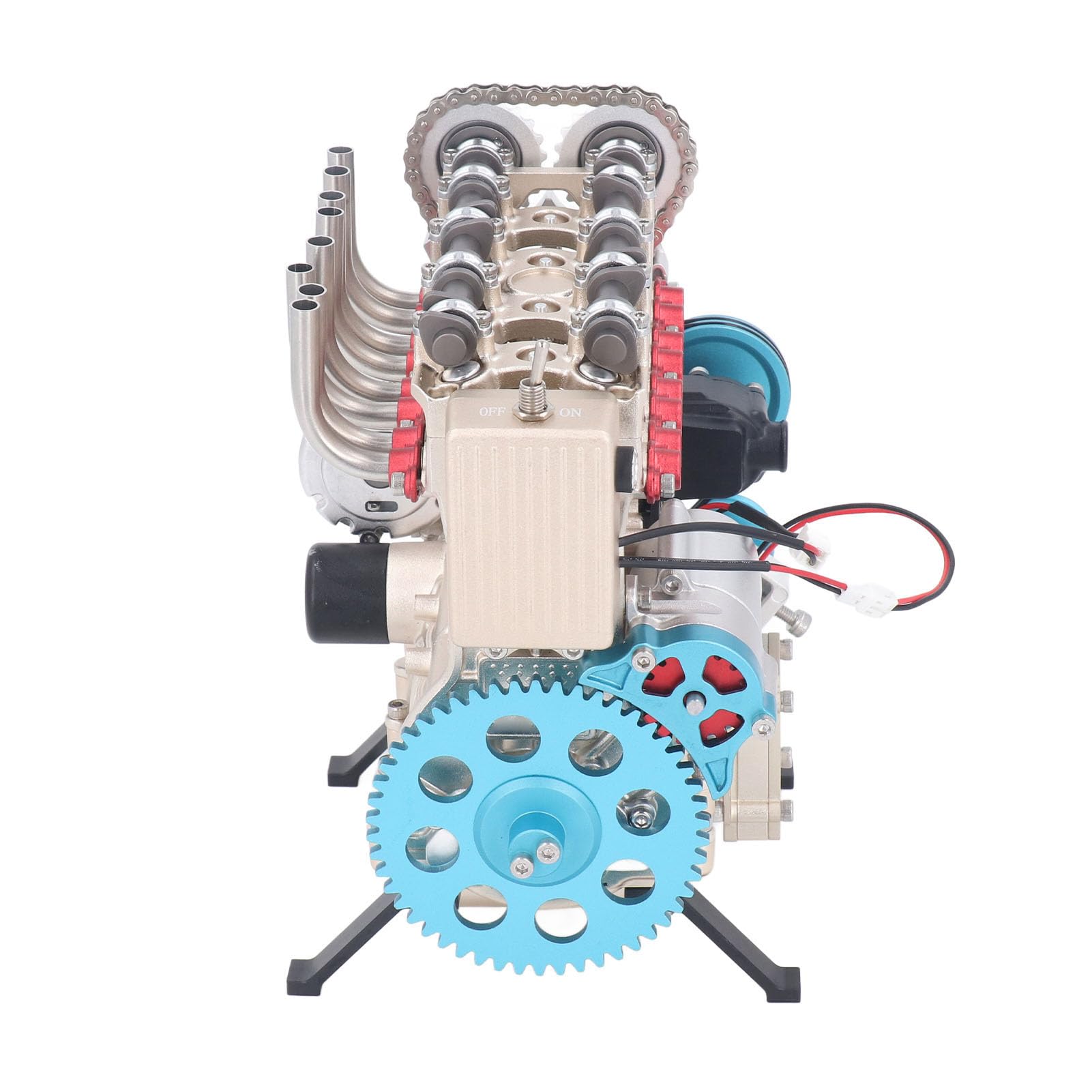 Kit Modello Motore DM113 per lo Sviluppo delle Competenze, Assemblaggio Meccanico Progettato per gli Amanti delle Auto, per gli Impiegati, Costruzione in Metallo di Alta qualità