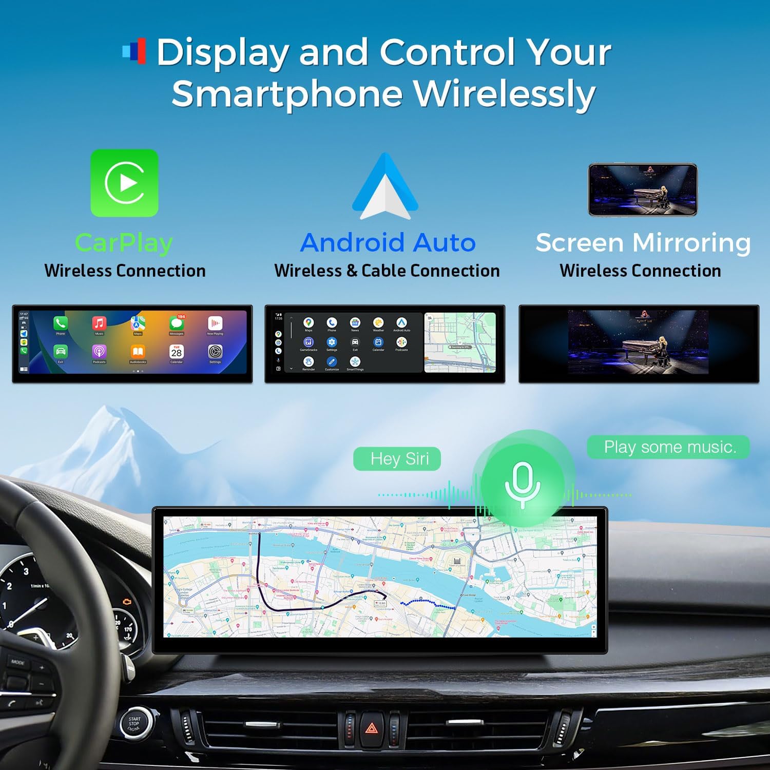 XTRONS 14.9 Inch Android 14 Car Stereo for BMW X5 F15 X6 F16 (2014-2017) with NBT System, 2K IPS Touch Screen 8+256 GB Global 4G LTE Car Radio GPS Navigation Support Wireless CarPlay Android Auto