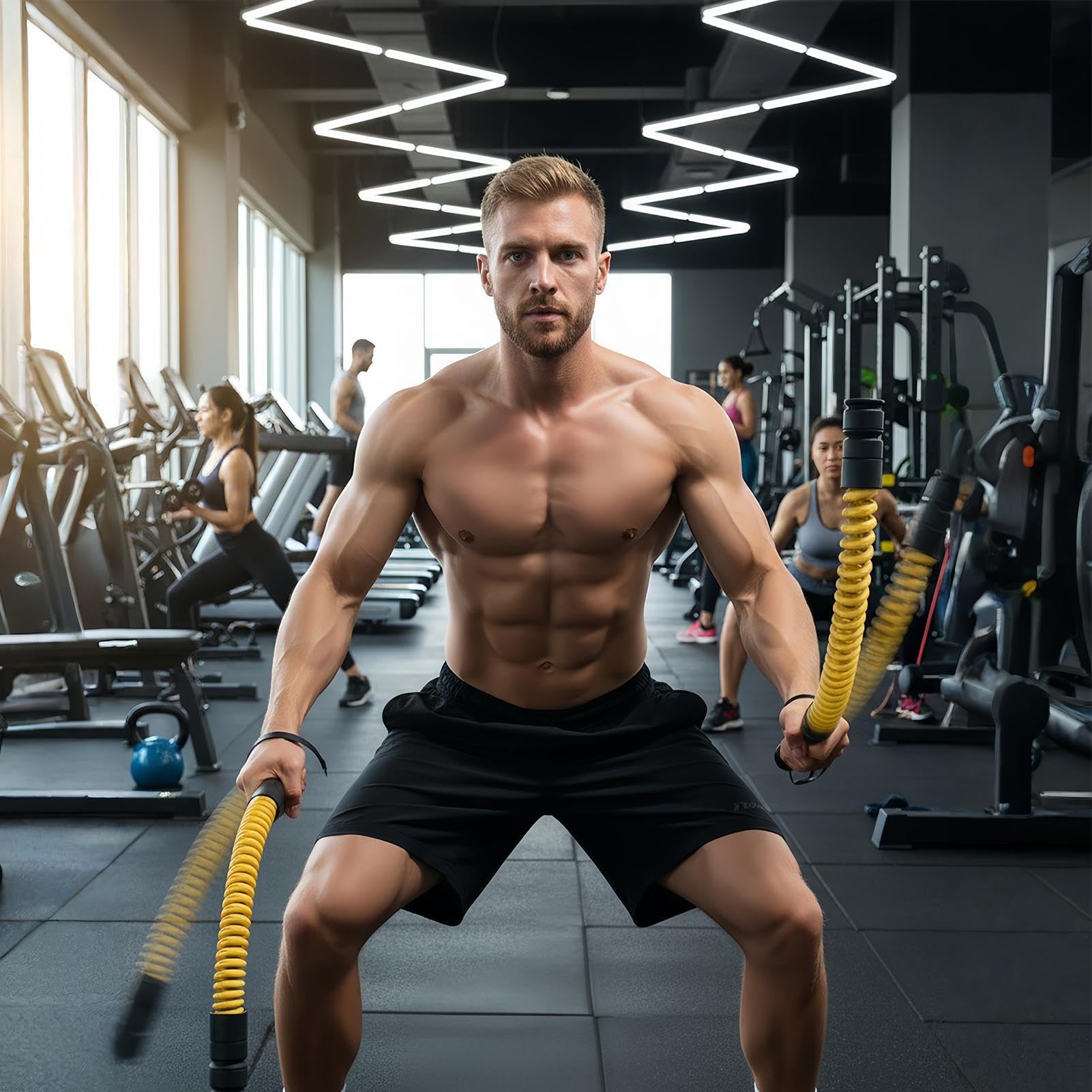 Corde da Palestra ad Esercizi Attrezzatura per Allenamento con | Corde per Allenamento Braccia in 2 Pezzi Adatto a , Giocatori, Pugili, Appassionati, Uomini, Donne, Giovani,
