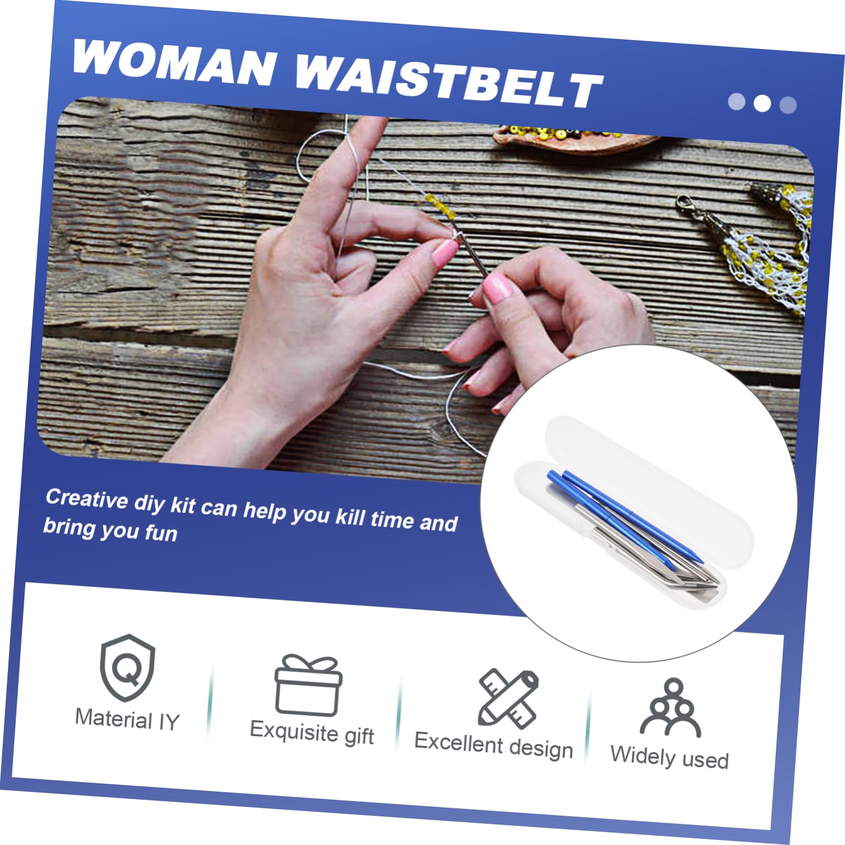 HAPINARY Bracelet Stitching Needle Braiding Tool Set DIY Weaving Kit Sewing Needles Smoothing Tools