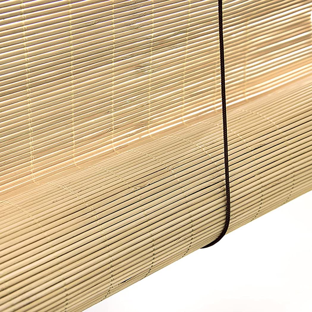 Store Enrouleur en Bambou Taux de Shading 65% Stores À Rouleaux Romains Rideau filtrant la lumière Stores Venitien Volets Protection de la Vie privée (100 x 240 cm)