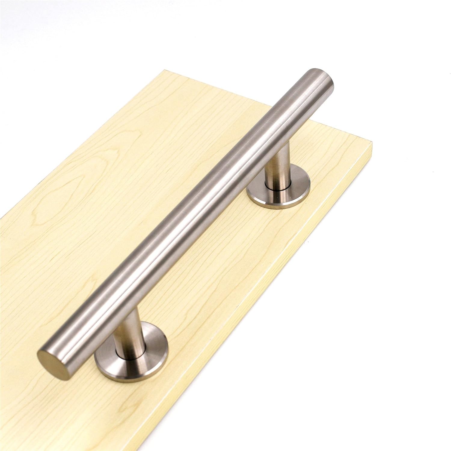 goldenwarm 12 in Sliding Barn Door Handle and Flush Pull Set-7 Inch Hole Centers Brushed Nickel Heavy Duty Hardware Stainless Steel, 1 Pack