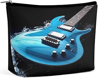 Blue Guitar Toiletry Bag Portable Large Capac...