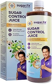 Sugar.fit Active Sugar Control Juice, 100% natural herbal juice with Karela, Jamun, Aloevera, Gurmar helps manage blood sugar, boost metabolism and support weight management, no added sugar - 1L (Pack of 1)