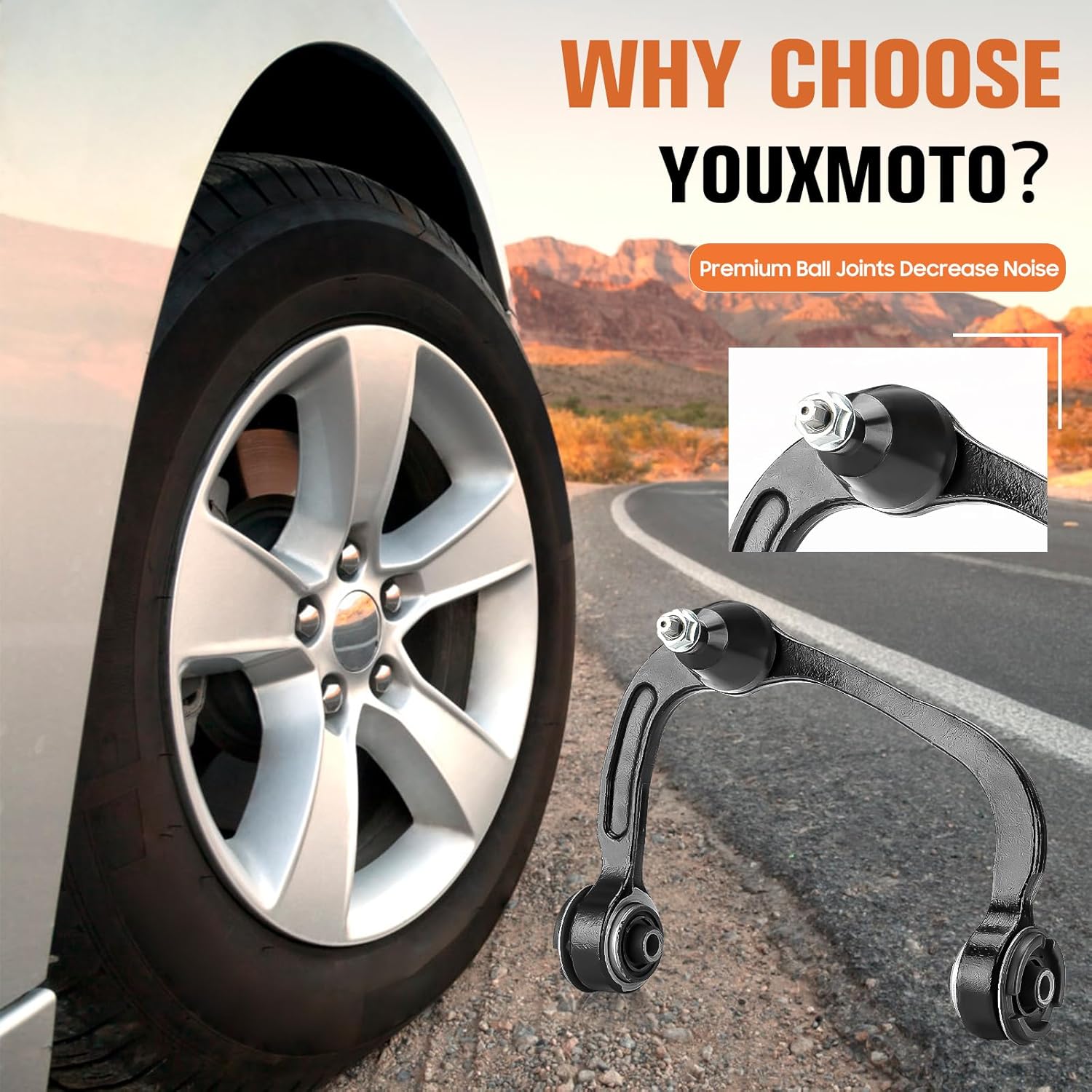 4PCS Front Upper Control Arms Suspension Kits Ball Joint Assembly Fit for Ford F150 2004-2008, Fit for Lincoln Mark LT 2006-2008, Driver & Passenger Side