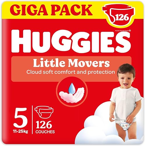 HUGGIES - Little Movers - Couches bébé taille 5 - (11-25 …