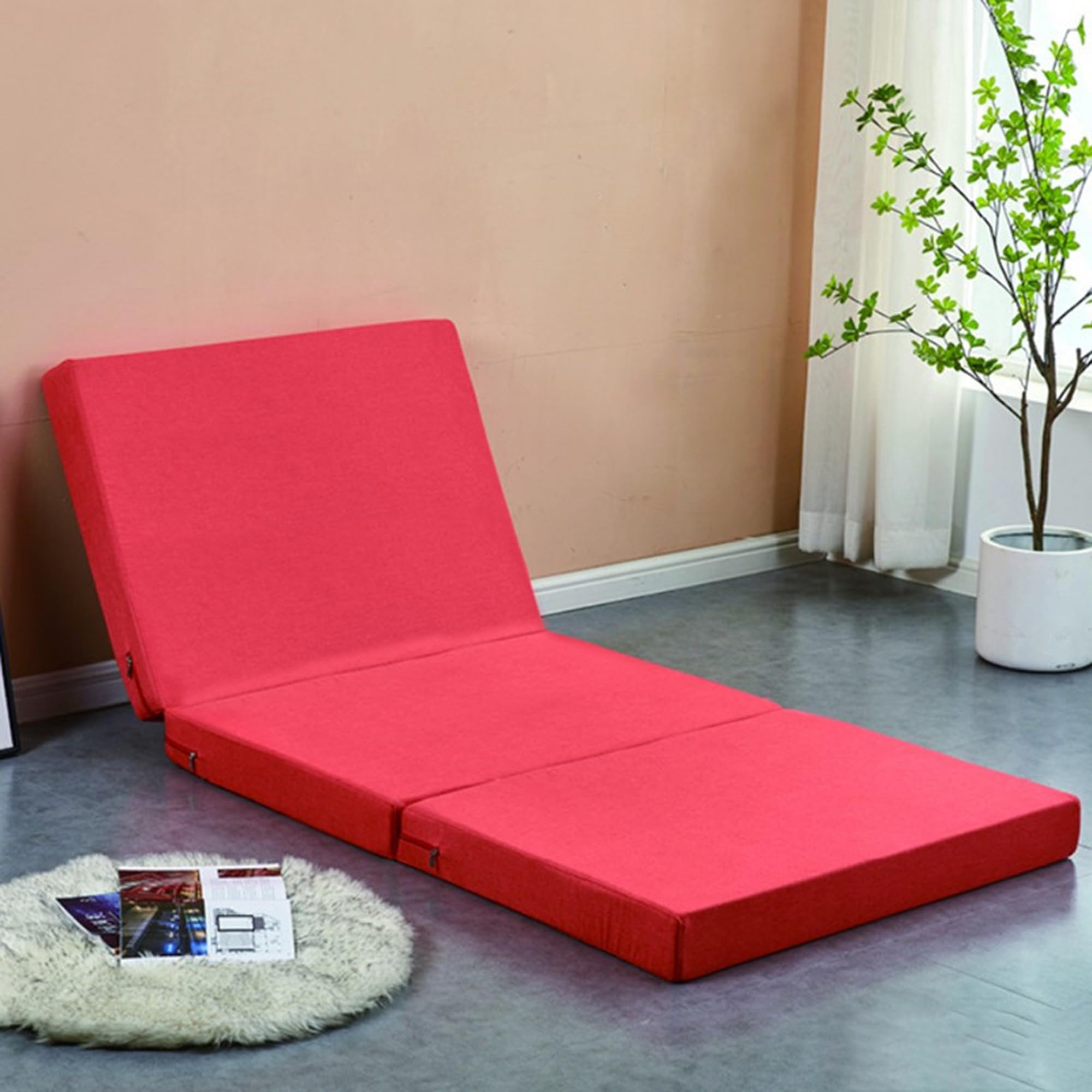 Res Plegable portátil con Funda Lavable, Ideal para Invitados, Viajes, Camping, Sala de Estar, Dormitorio, sofá Cama, Cact SP Solut in a Box
